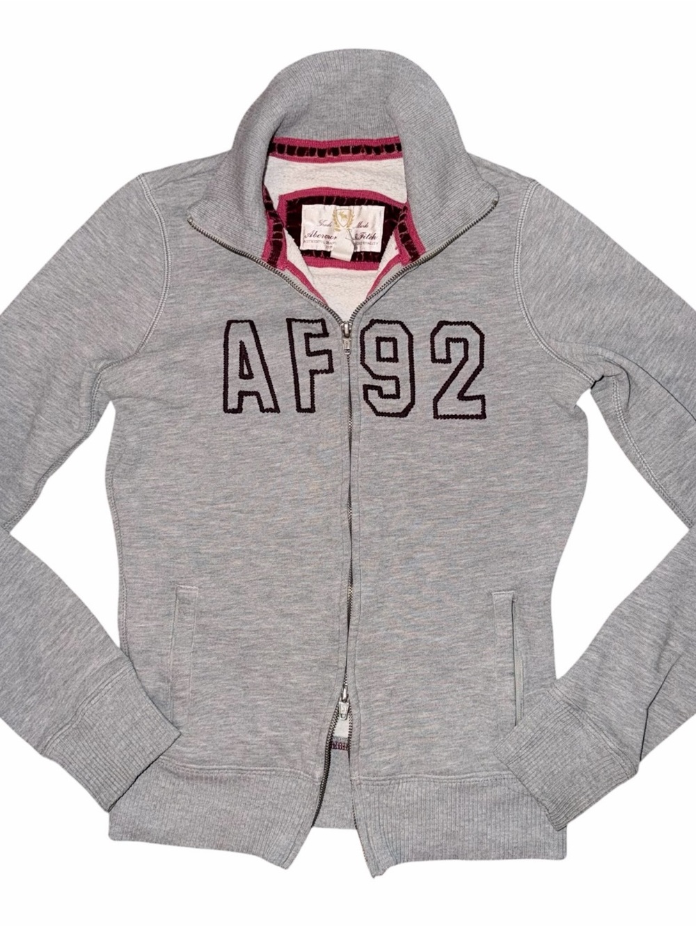 Y2K Vintage Abercrombie & Fitch Embroidered Double Zip Sweatshirt